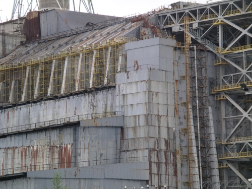 Estado de la central nuclear de Chernobil en junio de 2010